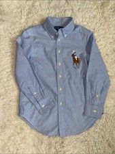 Ralph Lauren Kids Blue Button-Down Shirt with...