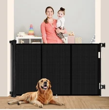 Upgraded 71" Retractable Baby Gates with Reinforced Strip Design to Prevent …