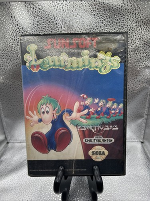 #ad Lemmings Sunsoft Sega Genesis Game In Box No Manual Tested $19.99