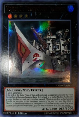 Yugioh Number 27: Dreadnought Dreadnoid UR 1st Ed. DUOV-EN083 Near Mint