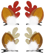 Christmas Hair Clips for Women Girls Deer Ears Clips, Reindeer Antlers Cute Chri