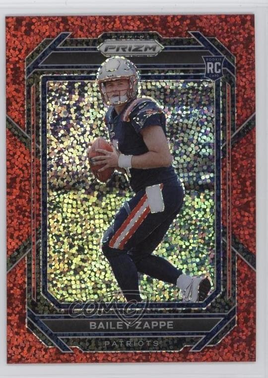 2022 Panini Prizm Rookies Red Sparkle Prizm Bailey Zappe #305 1s8f