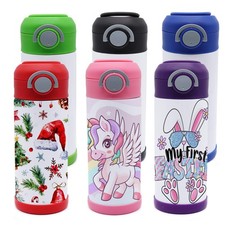 ZREGGUR 6pack Mixed color 12oz sublimation tumbler kids sippy cup blank stainles