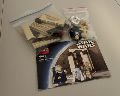 LEGO Star Wars 4475 Jabba's Message Set mit Anleitung & Minifiguren R2-D2 C-3PO