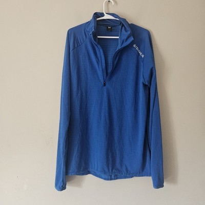 Bjorn Daehlie Sweater Half Zip Comfy Men Large Pullover Blue 