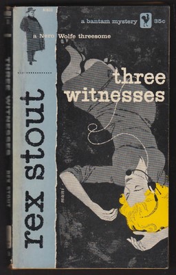 Rex Stout: Three Witnesses 1st pb ed 1957 GGA
