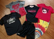 LOT Boys Size 6 Soccer shorts T shirt Under Armour Nike baseball small youth