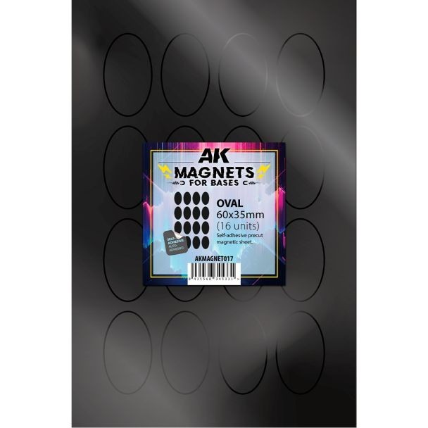 Oval Magnets 60 x 35mm (16pcs) - Hobby Tools - AK Interactive - Brand New