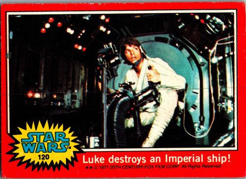 1977 Topps Star Wars #120 Luke destroys an Imperial ship! — TAG (grade unconfirmed)