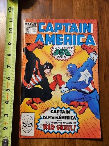 VINTAGE MARVEL COMIC BOOK CAPTAIN AMERICA SUPER SIZED 350 ISSUE 1989