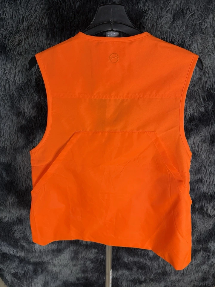 NWT Magellan Outdoors Game Vest Mens Blaze Orange Zip Up Hunting With Game Bag - Image 4 of 4