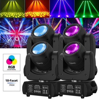 4Pcs Upgrade 150W LED 18 Prism Beam Moving Head Light Wash Lighting For DJ Bar