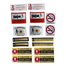 Taxi /lyf/ubr Decal Safety Stickers 16 Pieces .Tlc Approved