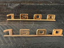 Two 2 Porsche 356 A B 356a 1600 Script Emblem Gold Two 2 Porsche 356 A B 356a 1600 Script Emblem Gold
