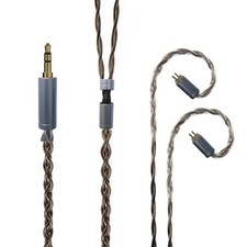 Silver Plated Copper Cable 2pin 0.78mm Earphone Cable with 3.5mm Connector