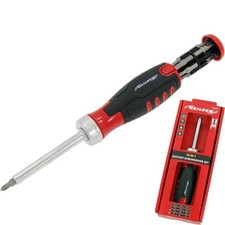 Neilsen 12 in 1 Magnetic Ratchet Soft Grip Handle Screwdriver Bit Set
