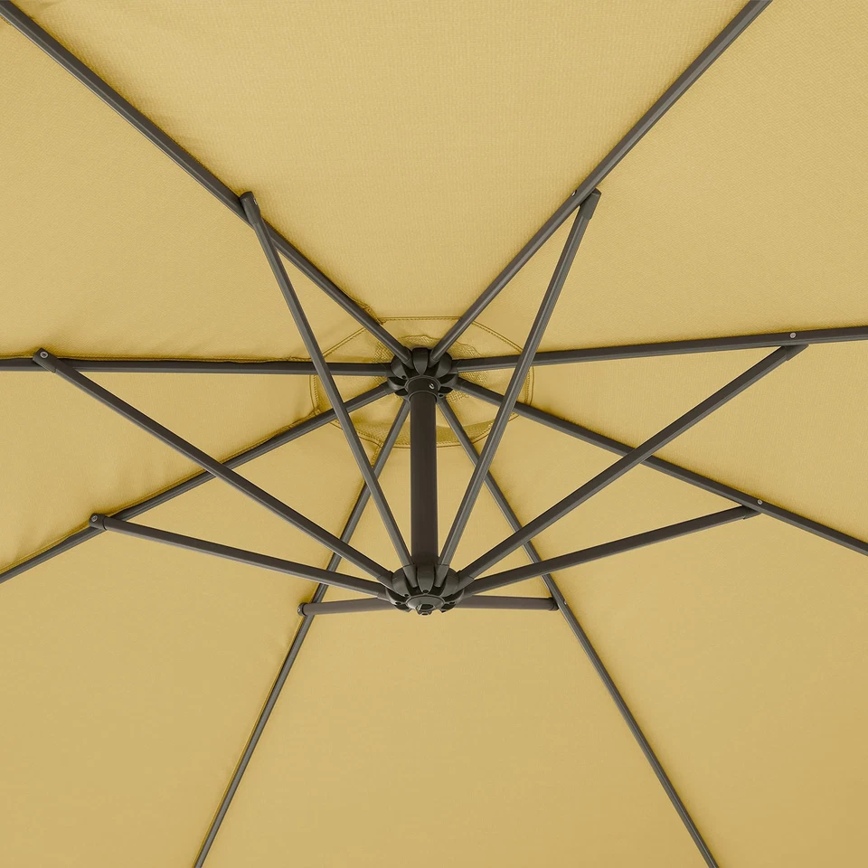 Duck Covers Weekend Patio Cantilever Umbrella, 10 Foot, Straw - Image 2 of 4