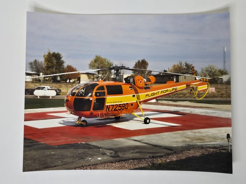 Original 1987 Alouette III N72590 Flight For Life Jeff Evans Photo Denver