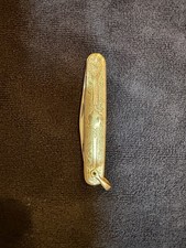 Vgt Colibri Slimline Imperial Pocket Wallet Knife, Gold Tone Scroll Floral.
