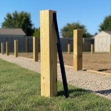 Contemporary 4x4 Wooden Post Insert with Stee...