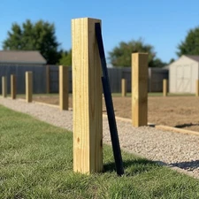 Contemporary 4x4 Wooden Post Insert with Steel Anchor for Mailbox Support