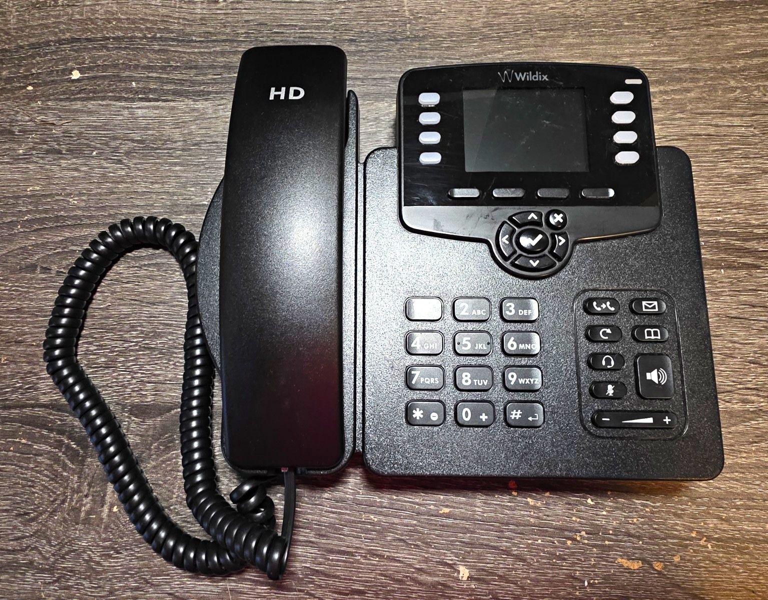 Wildix WorkForce WFX-CTR VoIP Desk Phone, HD Voice, 8-Line, Ethernet RJ-45