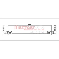 Metzger Bremsschlauch hinten links für Honda Jazz