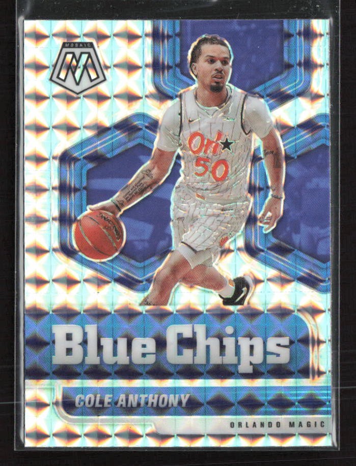 2020-21 Panini Mosaic #11 Cole Anthony Blue Chips Mosaic RC (MS)