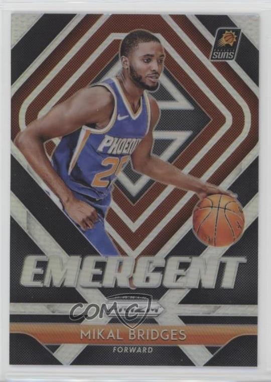 2018-19 Panini Prizm Emergent Silver Prizm Mikal Bridges #10 0s5w
