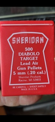 Sheridan 5mm 20-Caliber Pellets, 500 Rounds