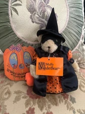 Muffy Vanderbear  Witch Tag Retired Bear Halloween Book Nabco