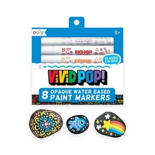 Ooly Vivid Pop Set of 8 Super Bright Water Based Paint Markers - Er... Fast Ship