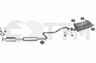Silencieux d'échappement en acier aluminé pour Nissan Primera 1.6 1.8 réduction de bruit