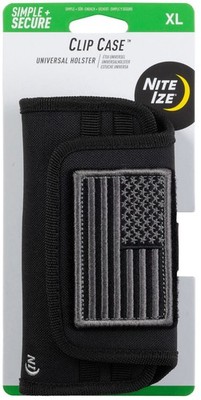 Nite Ize Clip Case Horizontal Universal Phone Holster, XL - USA Patch