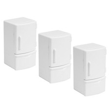 3pcs Miniature Dollhouse Fridge: 1:12 Mini Refrigerator Appliance Decoration