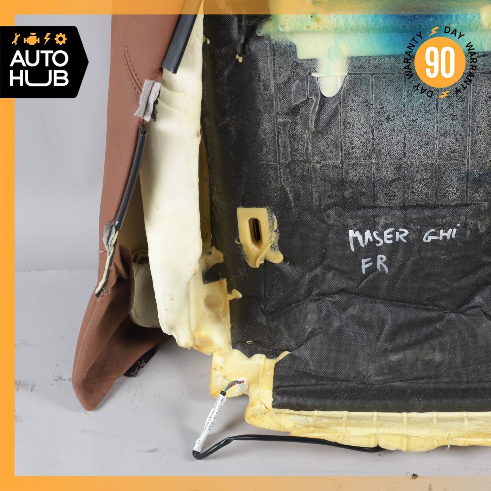 14-17 Maserati Ghibli M157 Front Right Top Upper Seat Cushion Brown OEM 68k