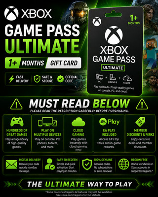 Xbox Game Pass Ultimate 1+ month Gift 丨PC Only丨MUST READ BELOW