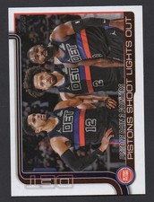 2025-26 Topps #279 Pistons Rain 3 Pointers: Pistons Shoot Lights Out
