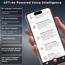 Digital Voice Recorder Real Time Translation AI Voice Recorder App Control