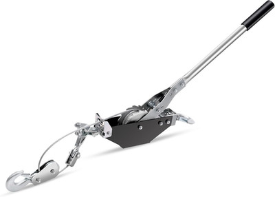 3000 Lbs Heavy Duty Hand Winch with 12 Ft Steel Cable and Dual Ratchet Hooks