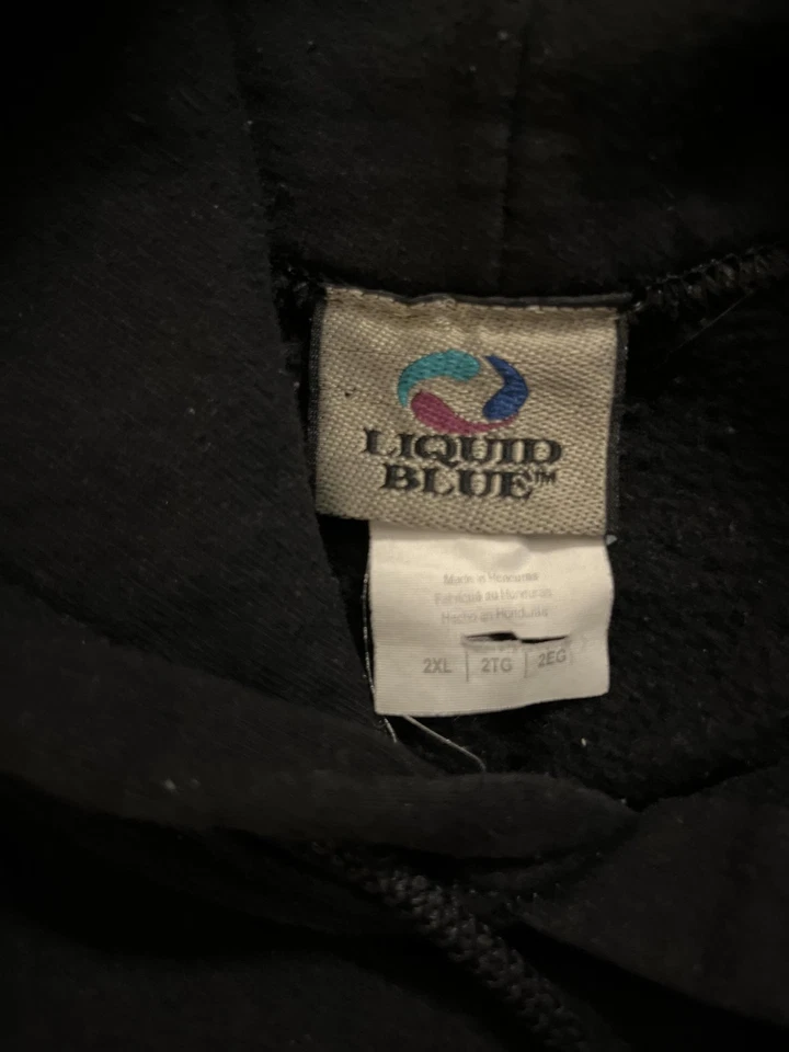 Sudadera con Capucha Grateful Dead Para Hombres 2XL Negra Azul Líquido Roba Tu Cara Banda Pullover Foto 4 de 4