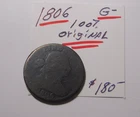 Photo of a 1806-P Large Cent from an eBay listing that sold on Jul 5, 2026