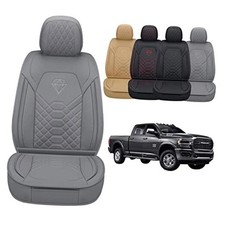 Dodge RAM Seat Cover Fit for Select 2013-2021 Dodge RAM 1500 Full Set New Grey