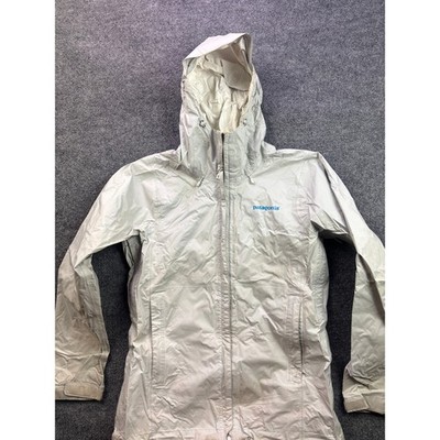 Patagonia H2No Torrentshell Rain Jacket Womens M Gray Hooded Ripstop Full Zip