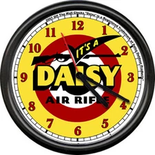 Daisy Red Ryder  Museum Air Riflle BB Gun Logo Retro Sign Licensed Wall Clock