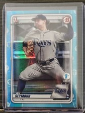 2020 BOWMAN SKY BLUE 1ST EDITION ROOKIE #BD-96 IAN SEYMOUR TAMPA BAY RAYS B