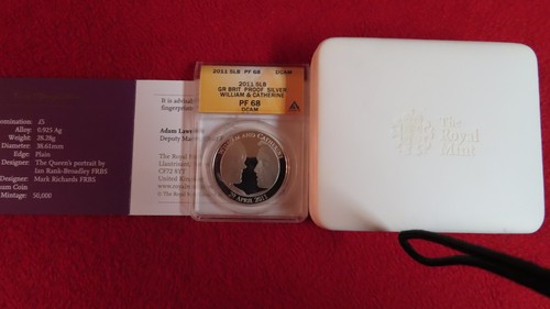2011 BRITIAN 1 oz SILVER William & Catherine The Royal Wedding Coin 28 gram NGC - Picture 9 of 16