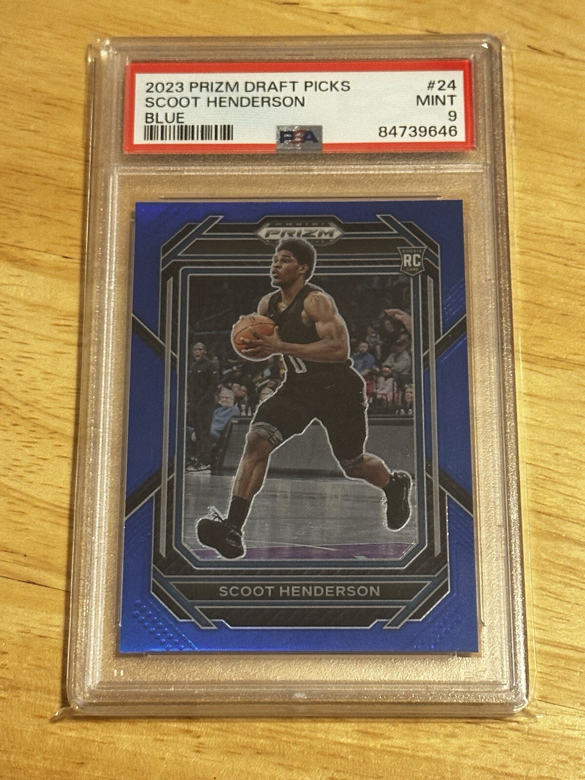PSA 9 2023 Panini Prizm Draft Picks Scoot Henderson Blue RC 139/199 #24