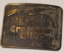 Vintage Crosman Air Guns Colman Belt Buckle Century Canada 3D Style