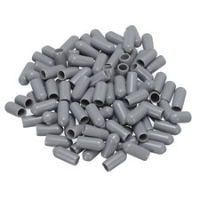 100pcs Rubber End Caps 6mm 1/4" Bolt Cap Cover Screw Thread Protectors Grey